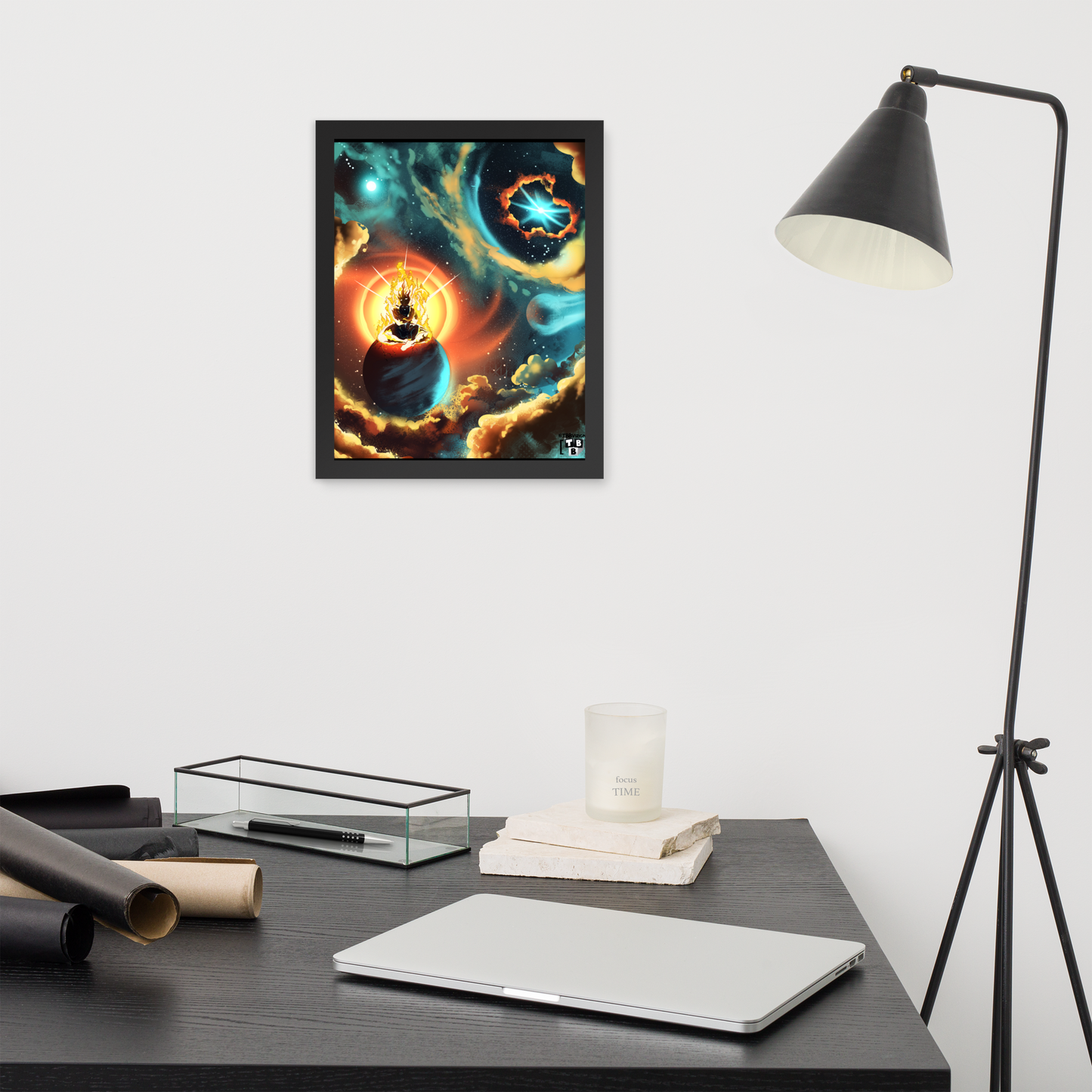 "Solar Embrace" Framed Art Print – 11x14"