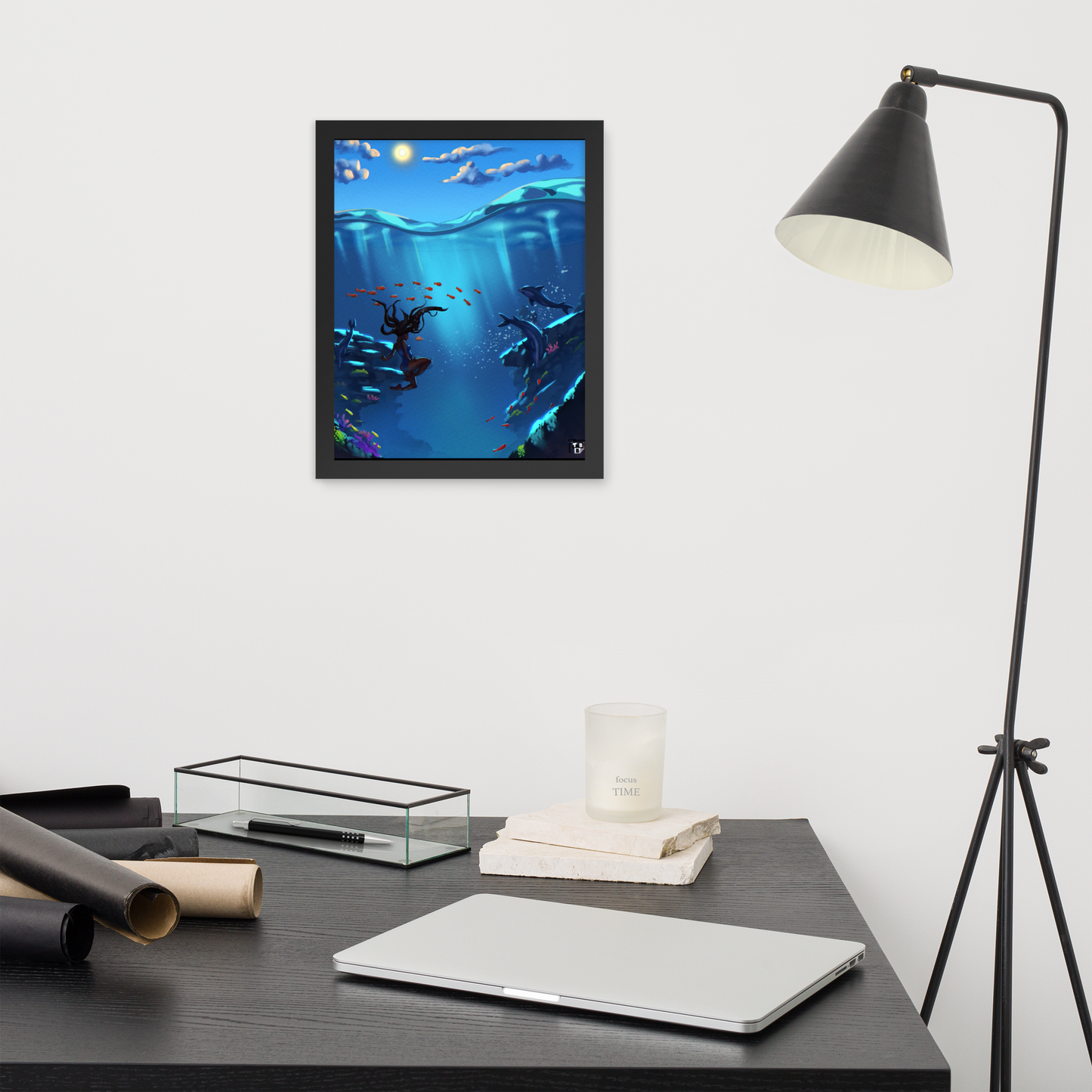 “Depths of Serenity” Framed Art Print - 11x14"