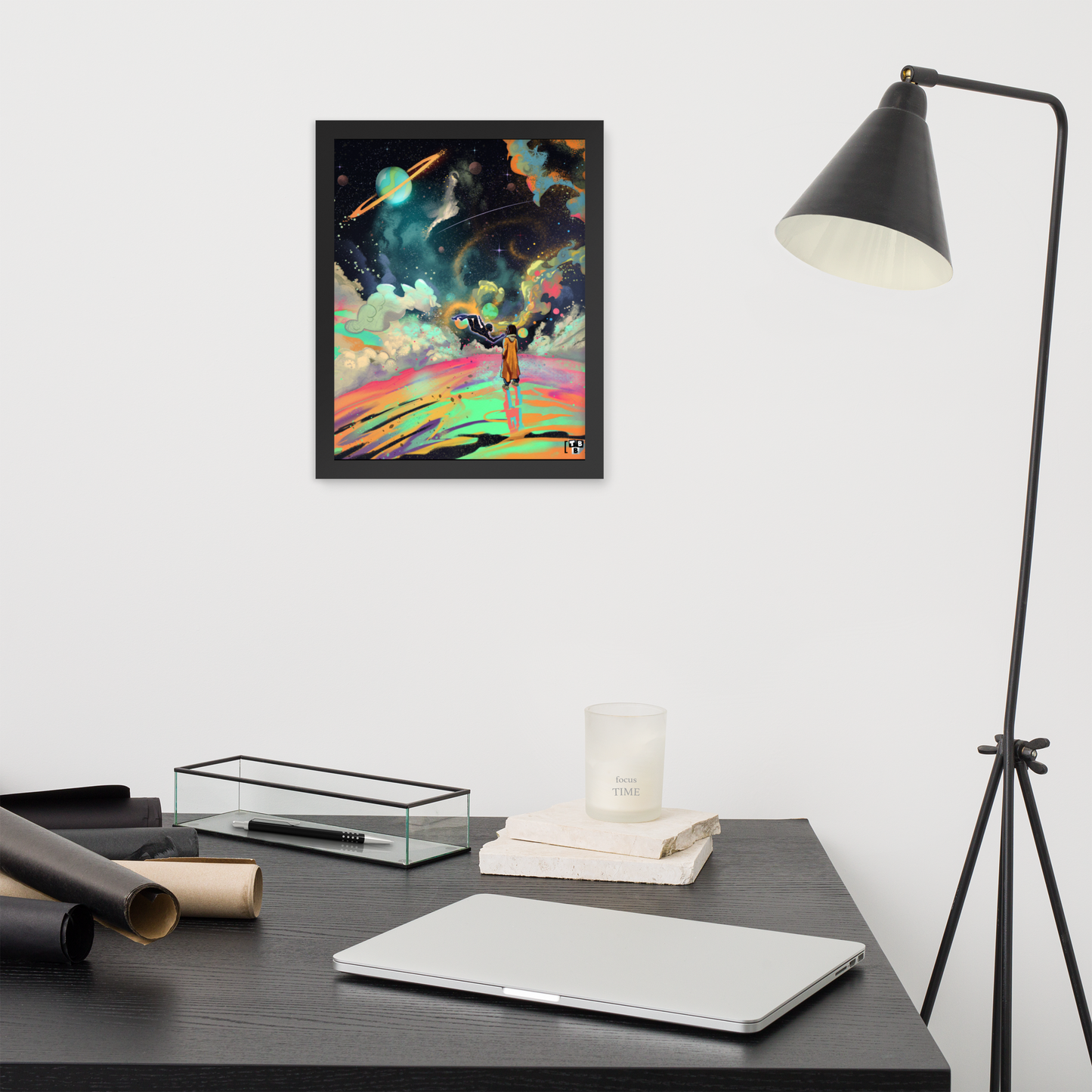 "Cosmic Goodbye" Framed Art Print, 11x14"