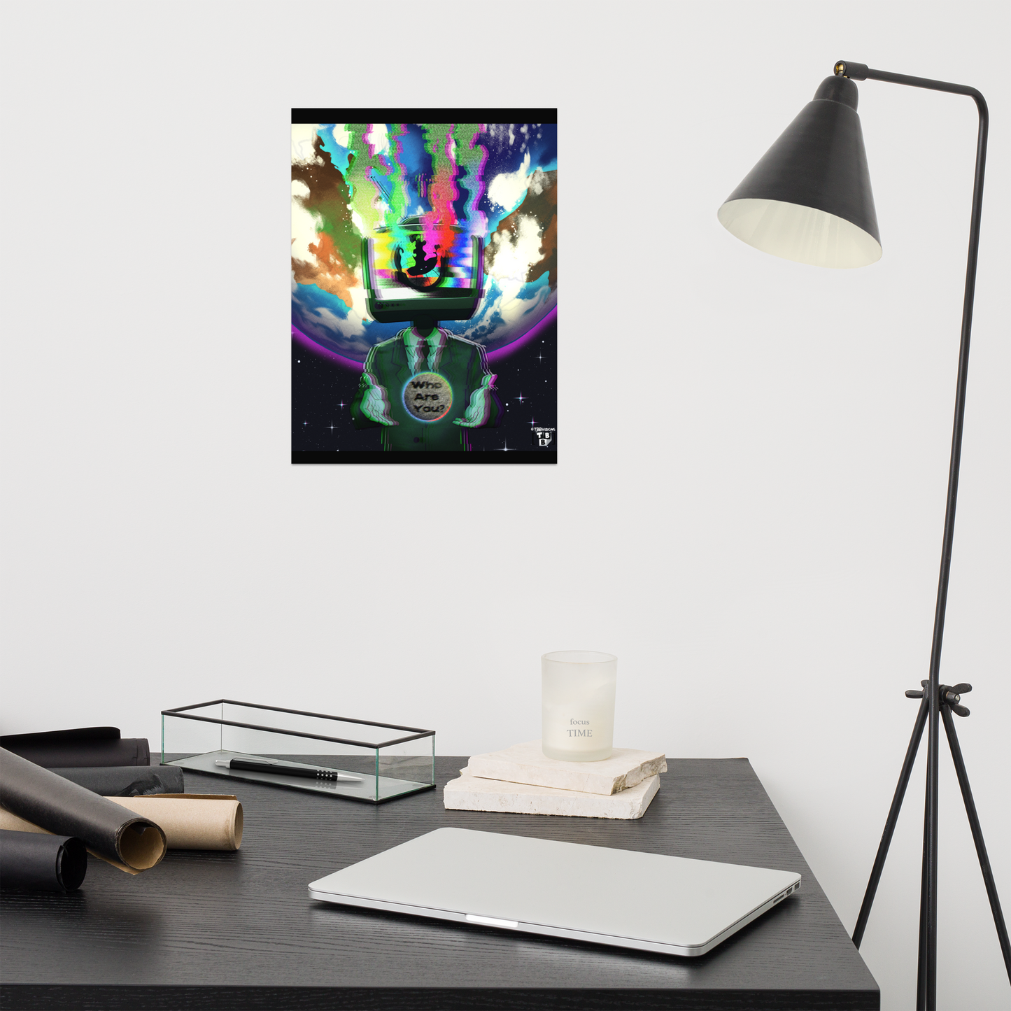 “Who Are You?” Glitch Reality Poster – 12x16"