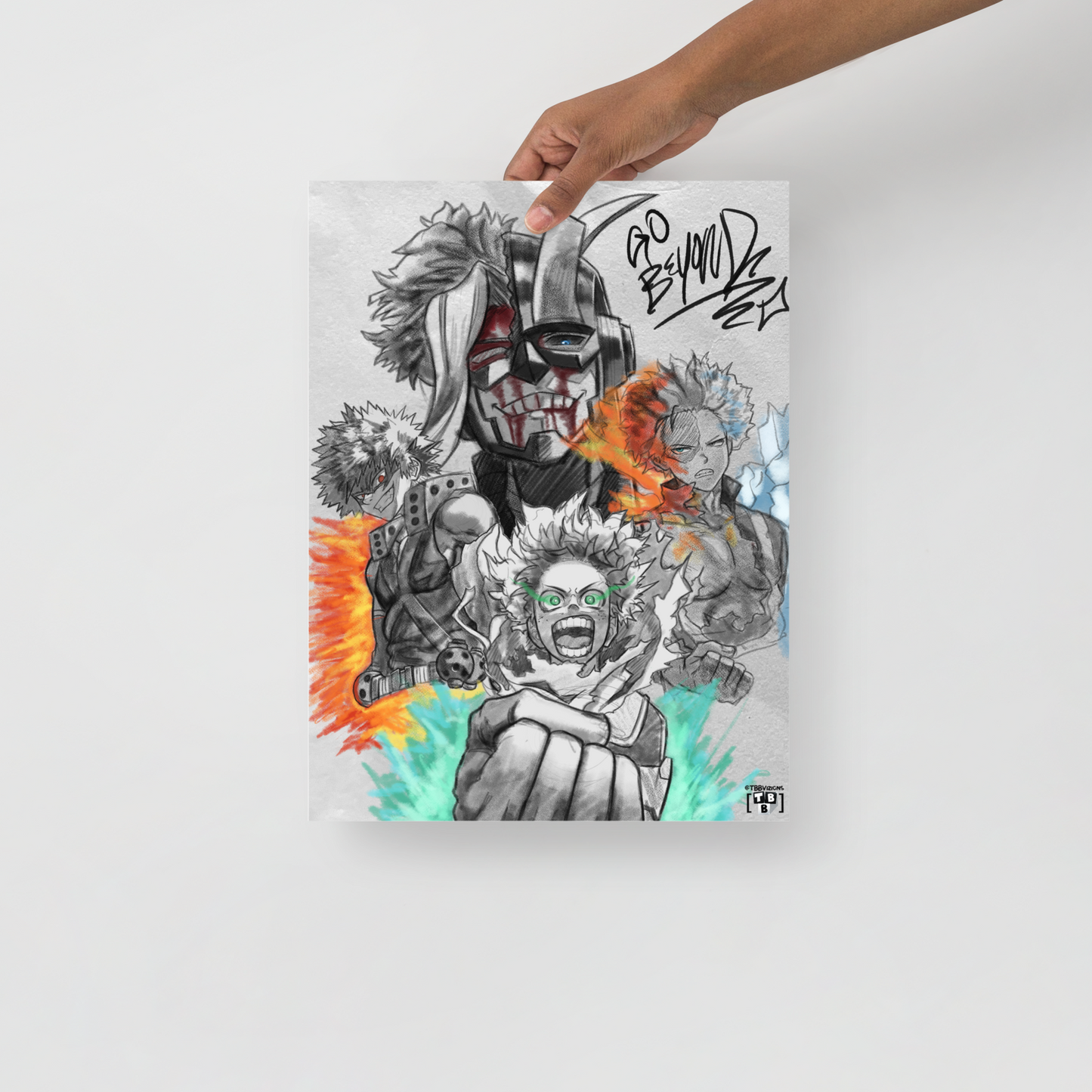 “Go Beyond” Poster - 12x16" | A Tribute to My Hero Academia